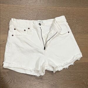 Abercrombie & Fitch White Jean Shorts